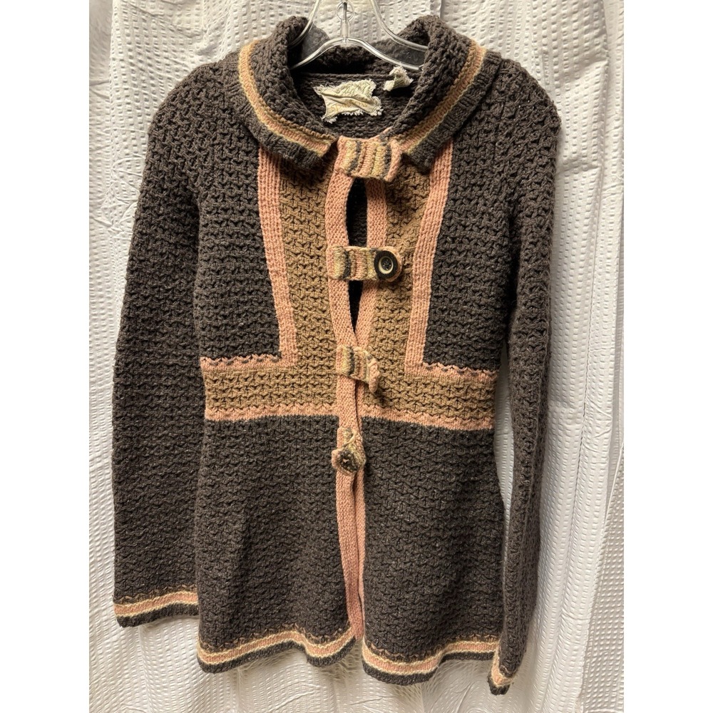 Sparrow Brown and Tan Cardigan Sweater